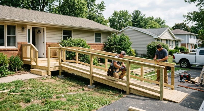 Hardwood Ramp Installation in Kansas City, KS